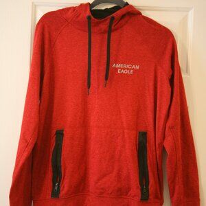 American Eagle Men's Flex Performance Hooded Sweatshirt, Size Small, Red